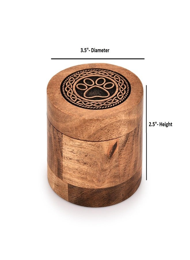 Kimona Dog Urn Wooden Pet Memorial Keepsake Cremation Urns for Ashes Pet Urn Wood Keepsake Box Urns for Cat Dogs Ashes (3.5" x 3.5" x 2.5") - Image 5